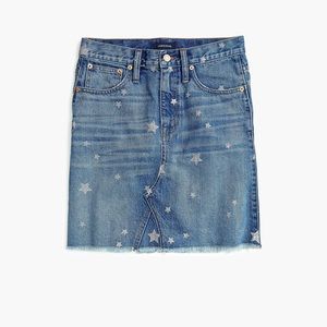 J Crew Jean Skirt With Stars